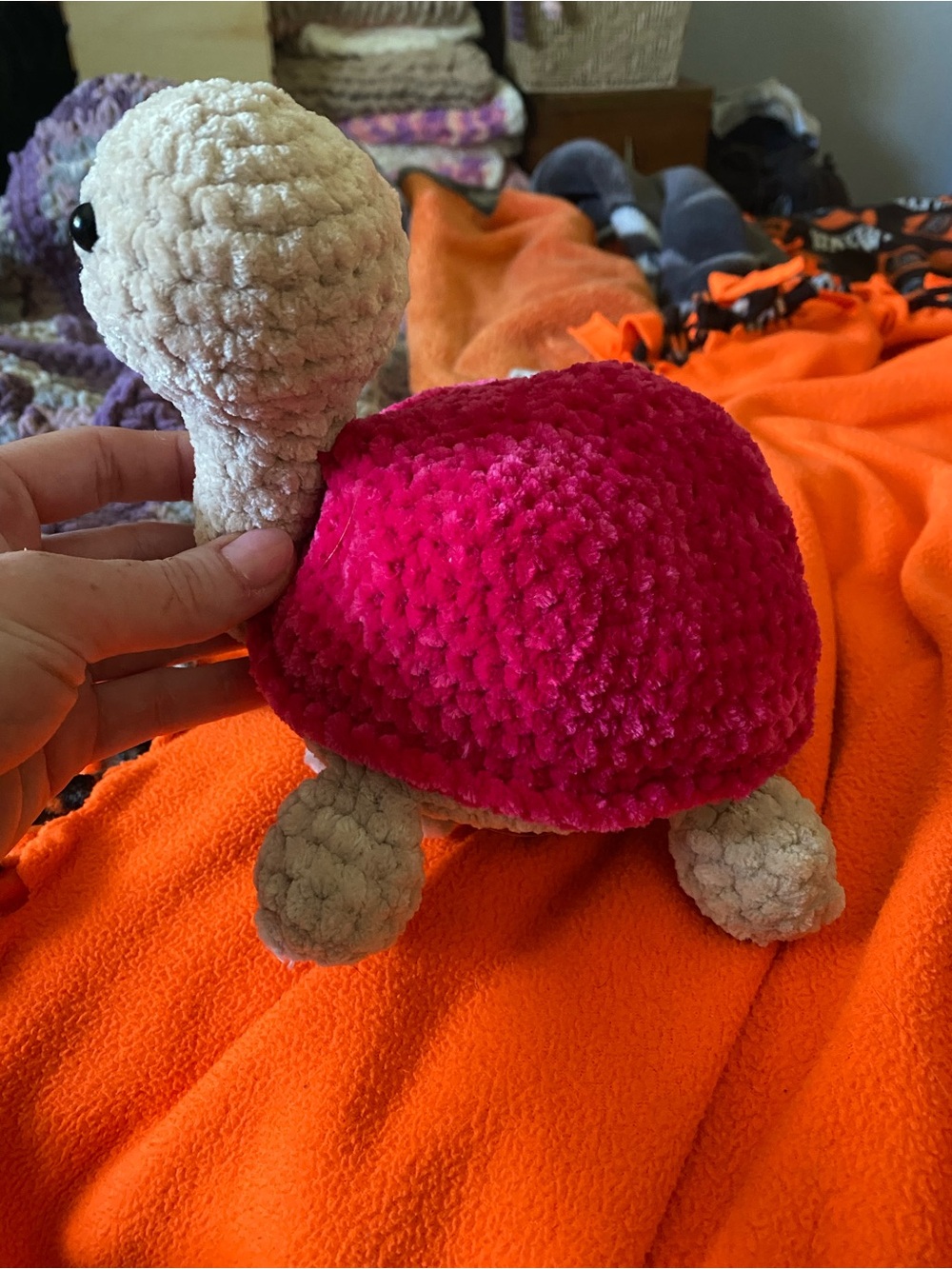 Plush Turtle Toy - Pink Shell